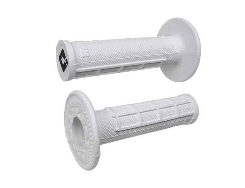 ODI Ruffian half waffle Mx motorcycle dirtbike/ e-bike  rubber grips pro white pro white for twist throttle