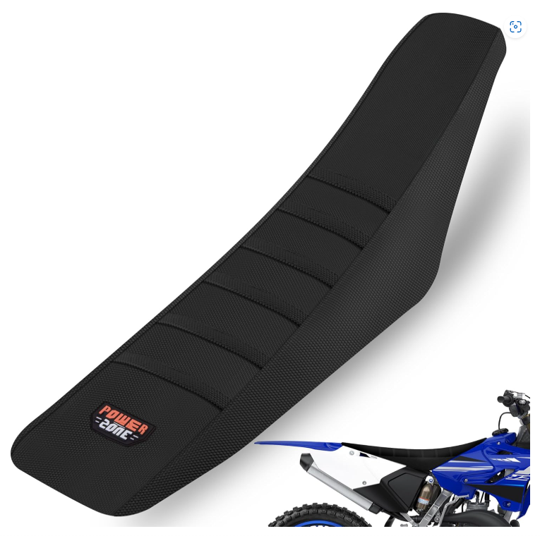 Motorcycle Universal Seat Cover Non-Slip Rubber Striped Gripper Soft Sewing for Yozma In10 CRF WR WRF RMZ YZF SXF EXC EXC XC SX CR KLX Dirt Pit Bike Motocross Off Road Motorbike (Black)