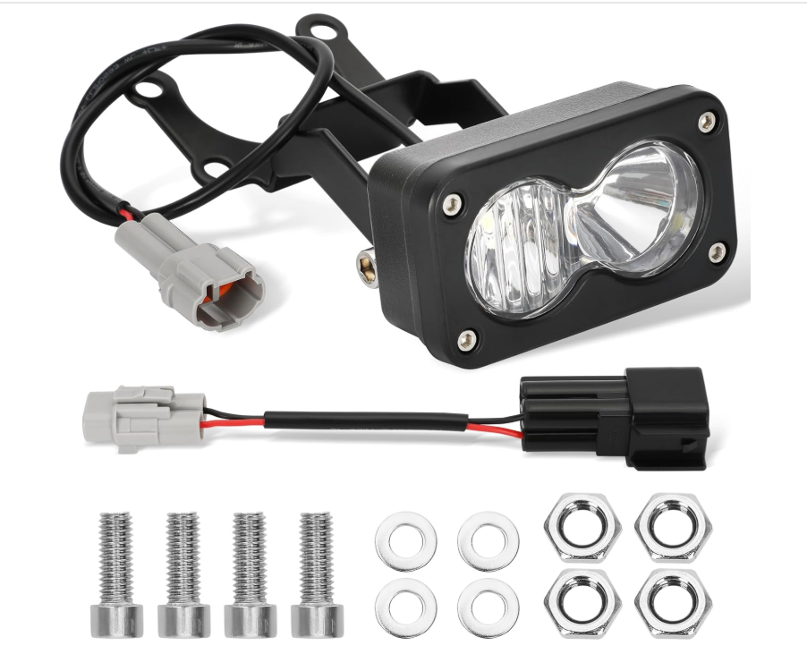 baja  Kit for Sur-Ron Segway X260 /Talaria Sting R MX4, 20W 6000-6500K LED Light Bar -Upgraded Dirtbike Headlight Kit with Mount Bracket adapter harness