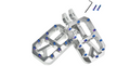 Dirt Bike Foot Pegs for Ebike Surron Light Bee X S, Color Prickly Peg,Motorcycle Aluminum Alloy Pedal for Segway X160 X260/Talaria X3 X4/E Ride PRO SS,Silver Body Blue Brilliant Spikes