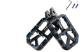 Dirt Bike Foot Pegs for Ebike Surron Light Bee X S, Color Prickly Peg,Motorcycle Aluminum Alloy Pedal for Segway X160 X260/Talaria X3 X4/E Ride PRO SS,Black Body Blue Brilliant Spikes