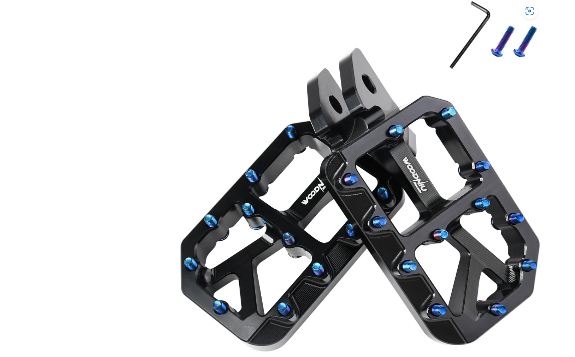Dirt Bike Foot Pegs for Ebike Surron Light Bee X S, Color Prickly Peg,Motorcycle Aluminum Alloy Pedal for Segway X160 X260/Talaria X3 X4/E Ride PRO SS,Black Body Blue Brilliant Spikes